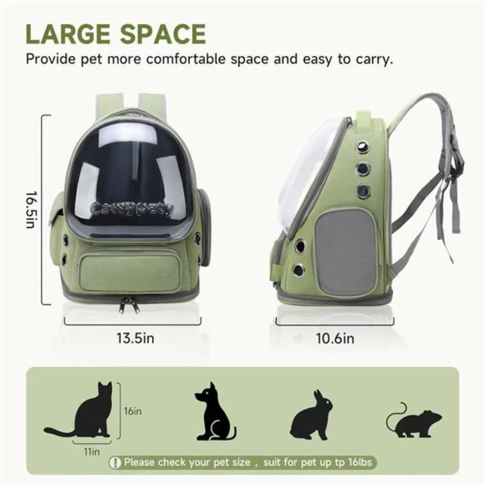 Cat Backpack Carrier, Breathable Cat Carrier Large Space Bubble Pet Backpack